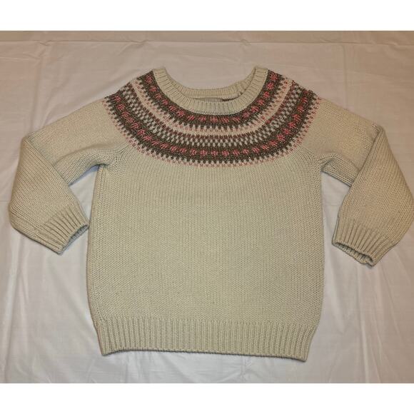 Banana Republic FAIR ISLE PULLOVER cream color size small - Picture 3 of 13